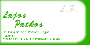 lajos patkos business card